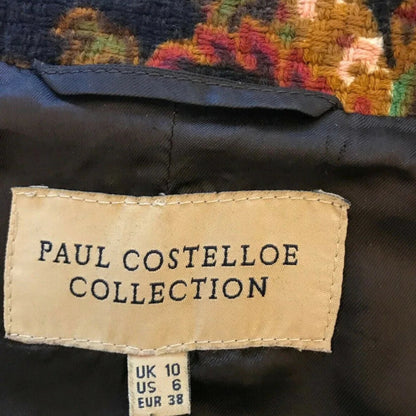 Paul Costelloe Collection Women's Floral Tapestry Cotton Jacket UK 10 US 6 EU 38 - Timelessfashions