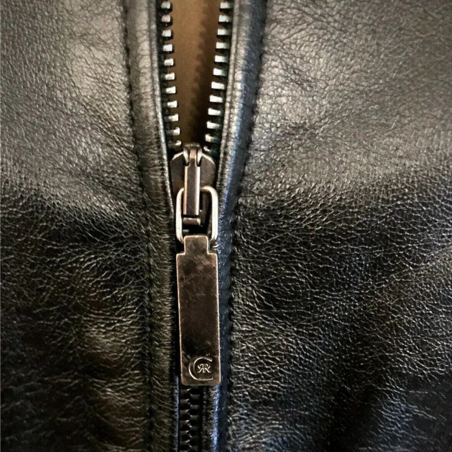 Cerruti 1881 Womens Vintage Black Leather Zip Jacket UK 12 US 8 EU 40 IT 44 - Timelessfashions