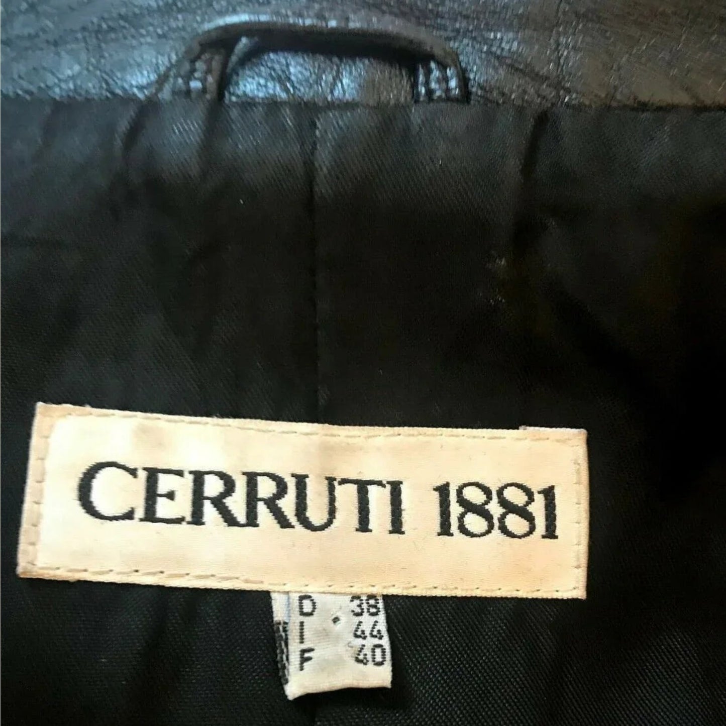 Cerruti 1881 Womens Vintage Black Leather Zip Jacket UK 12 US 8 EU 40 IT 44 - Timelessfashions