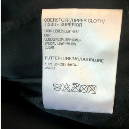 Cerruti 1881 Womens Vintage Black Leather Zip Jacket UK 12 US 8 EU 40 IT 44 - Timelessfashions