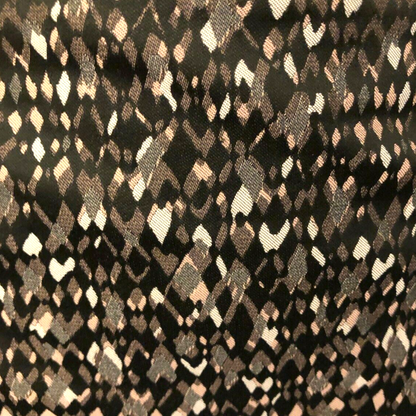 Patterned fabric with a black background