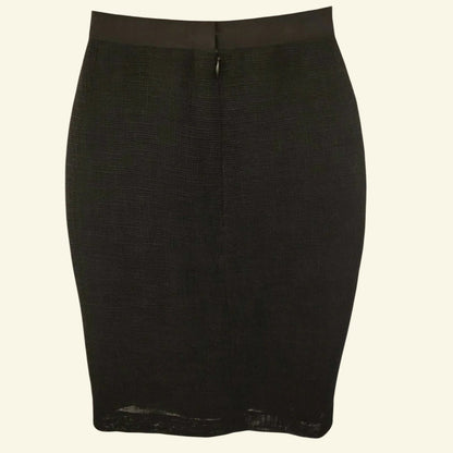 Behnaz Sarafpour Black Floral Mini Pencil Skirt UK 8 US 4 EU 36 - Timelessfashions