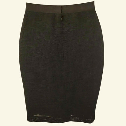 Behnaz Sarafpour Black Floral Mini Pencil Skirt UK 10 US 6 EU 38 - Timelessfashions