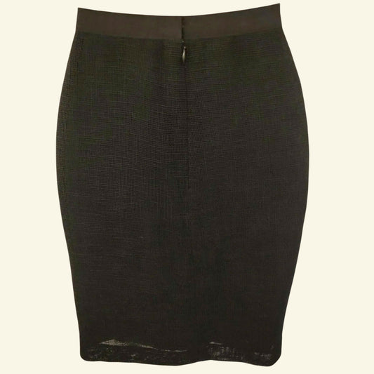 Behnaz Sarafpour Black Floral Mini Pencil Skirt UK 10 US 6 EU 38 - Timelessfashions