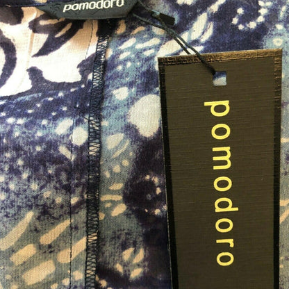 Pomodoro Indigo Chiffon Batik Duster Jacket UK 10 EU 38 US 6 - Timelessfashions
