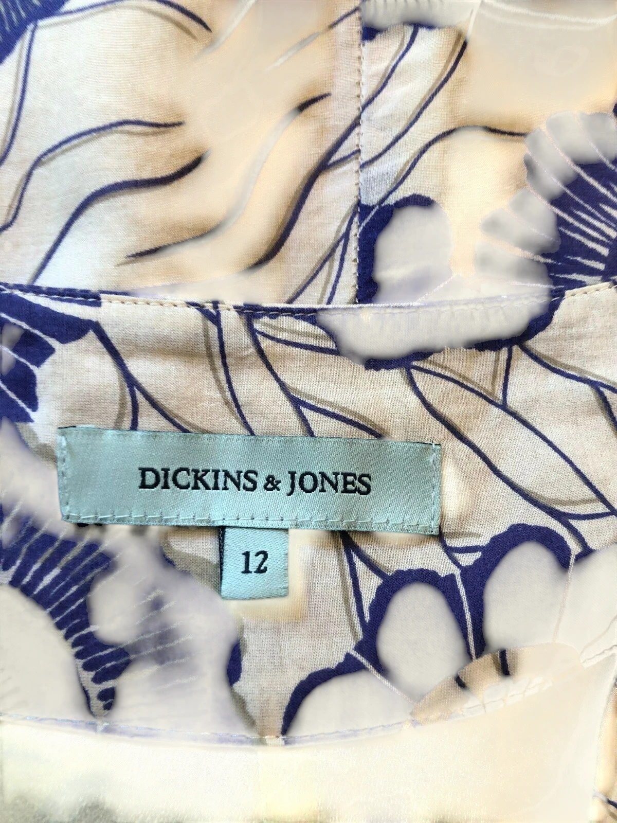 Dickins & Jones Purple & Ivory Cotton & Silk Skirt UK 12 US 8 EU 40 - Timelessfashions