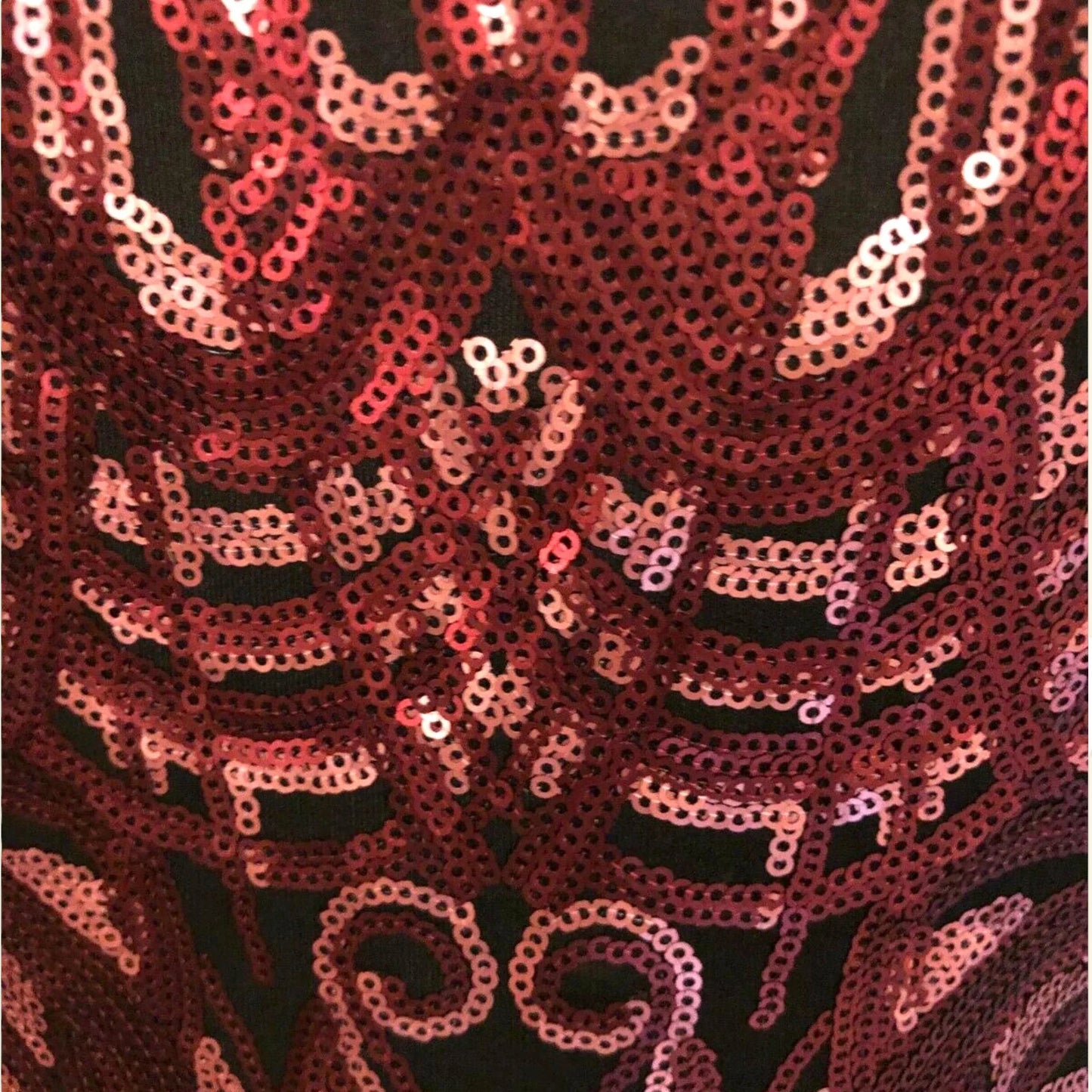 Michaela Louisa Black & Red Sequin Silhouette Dress UK 10 US 6 EU 38 - Timelessfashions