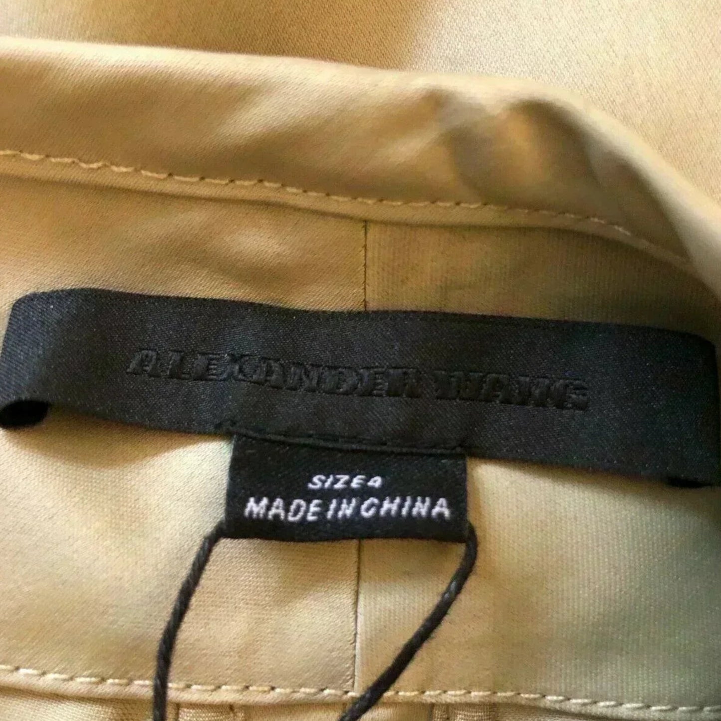 Alexander Wang Pale Khaki Silky Satin Shorts Size UK 12 US 8 EU 40 - Timelessfashions