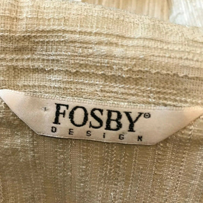 Fosby Design Vintage Cream Peter Pan Collar Jacket UK 12 US 8 EU 40 - Timelessfashions