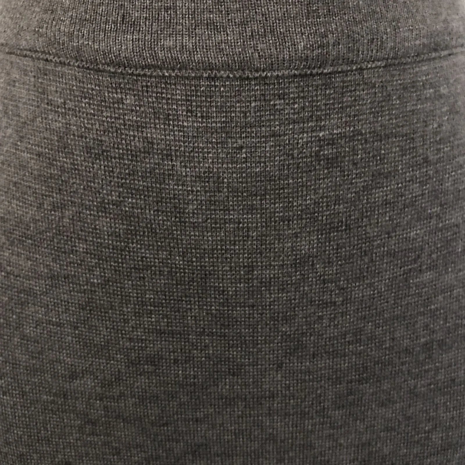 Devernois Grey Wool Mix Fine Knit Pencil Skirt UK 10/12 US 6/8 EU 38/40 - Timelessfashions