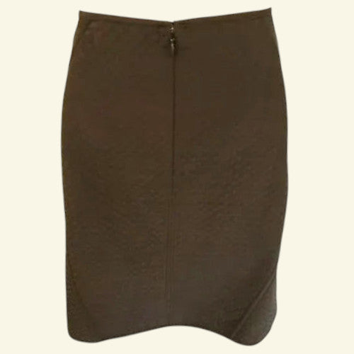 DKNY Brown Quilted A-line Skirt UK 8 US 4 EU 36 - Timelessfashions