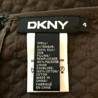 DKNY Brown Quilted A-line Skirt UK 8 US 4 EU 36 - Timelessfashions