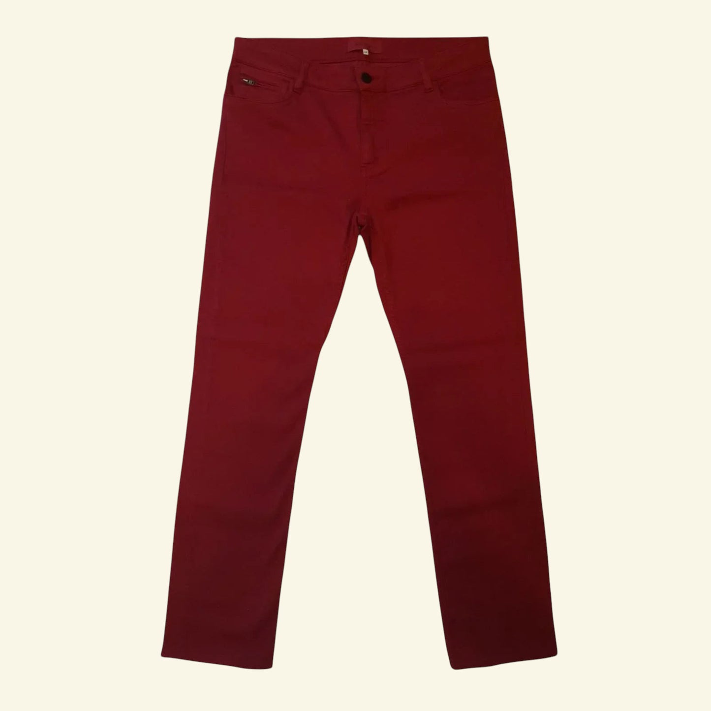 Gerard Darel Red Stretch Straight Leg Jeans UK 16 US 12 EU 44 - Timelessfashions