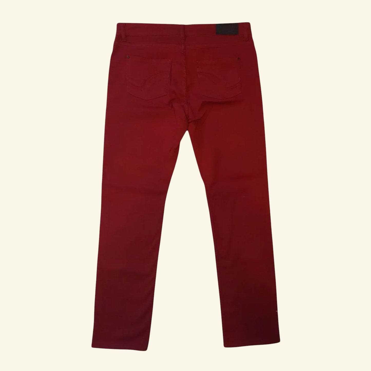 Gerard Darel Red Stretch Straight Leg Jeans UK 16 US 12 EU 44 - Timelessfashions