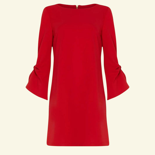 Phase Eight Cherry Red Tanya Tunic Dress UK 12 US 8 EU 40 - Timelessfashions