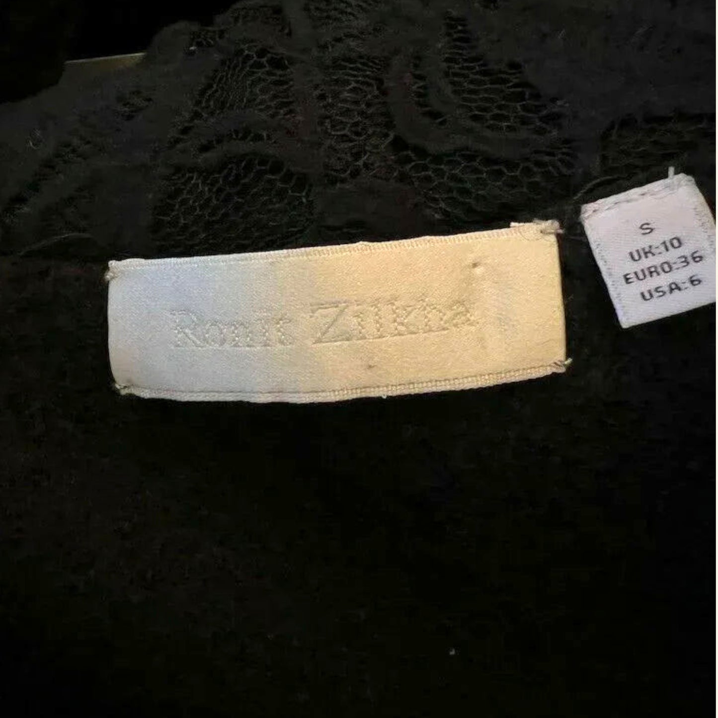 Ronit Zilkha Vintage Women's Black Lacy Wool Blend Jacket UK 10 US 6 EU 38 - Timelessfashions