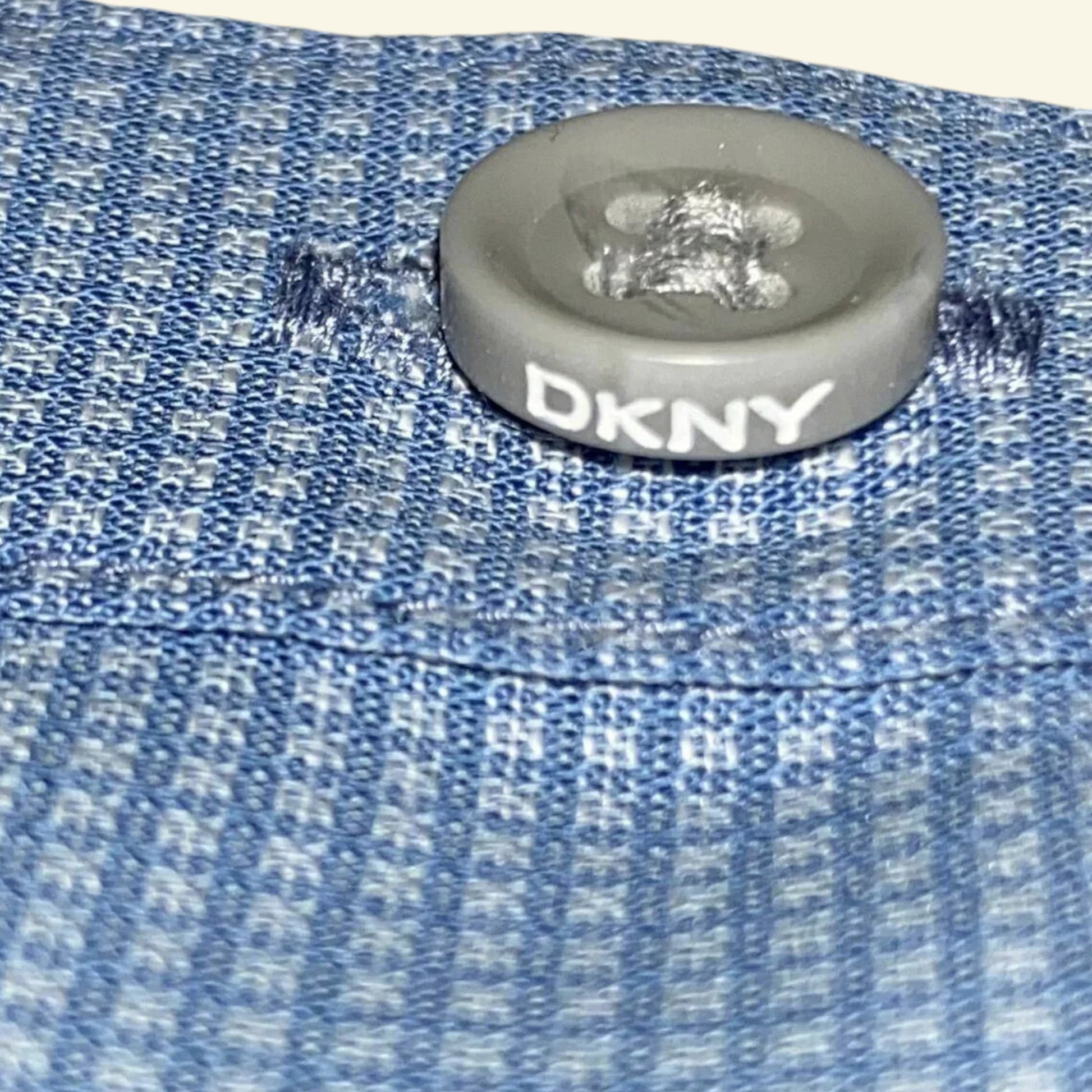 DKNY Mens Pure Check Blue Infinity Long Sleeve Shirt Size XL - Timelessfashions