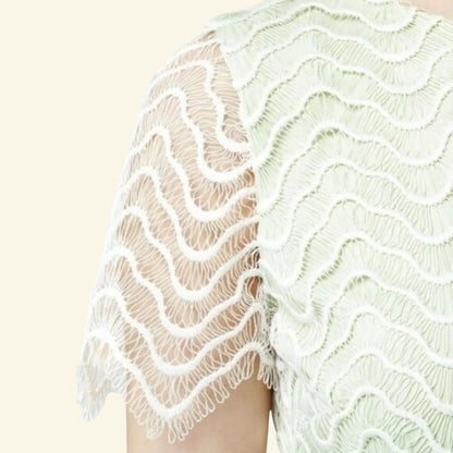 Reiss Soft Mint Green Lark Lace Overlay Dress UK 12 US 8 EU 40 RRP £190 - Timelessfashions