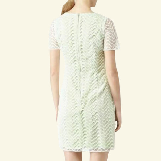 Reiss Soft Mint Green Lark Lace Overlay Dress UK 12 US 8 EU 40 RRP £190 - Timelessfashions