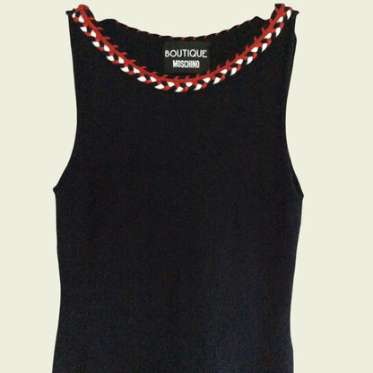 Boutique Moschino Black Pencil Dress UK 8 US 4 EU 36 IT 40 - Timelessfashions