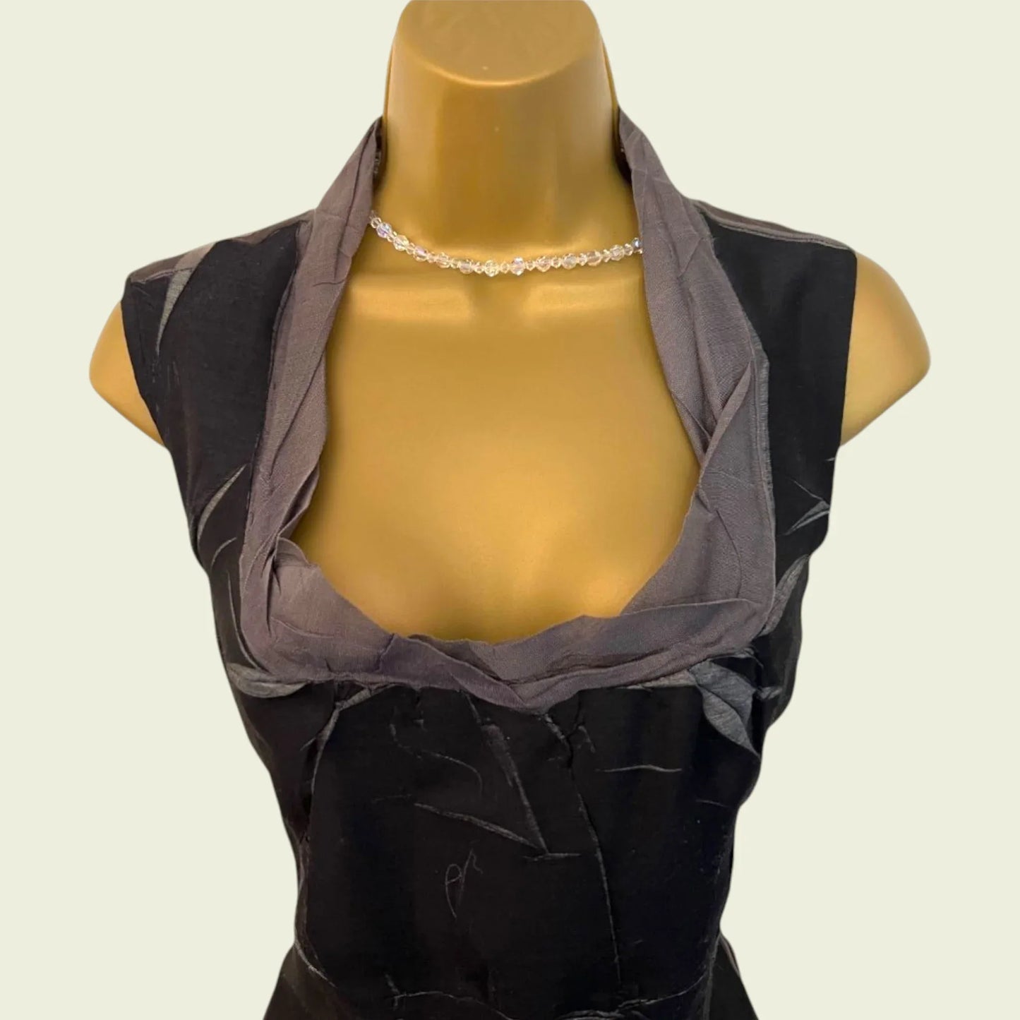 Siste's Womens Black & Grey Sleeveless Vest Top UK 10 US 6 EU 38 - Timelessfashions