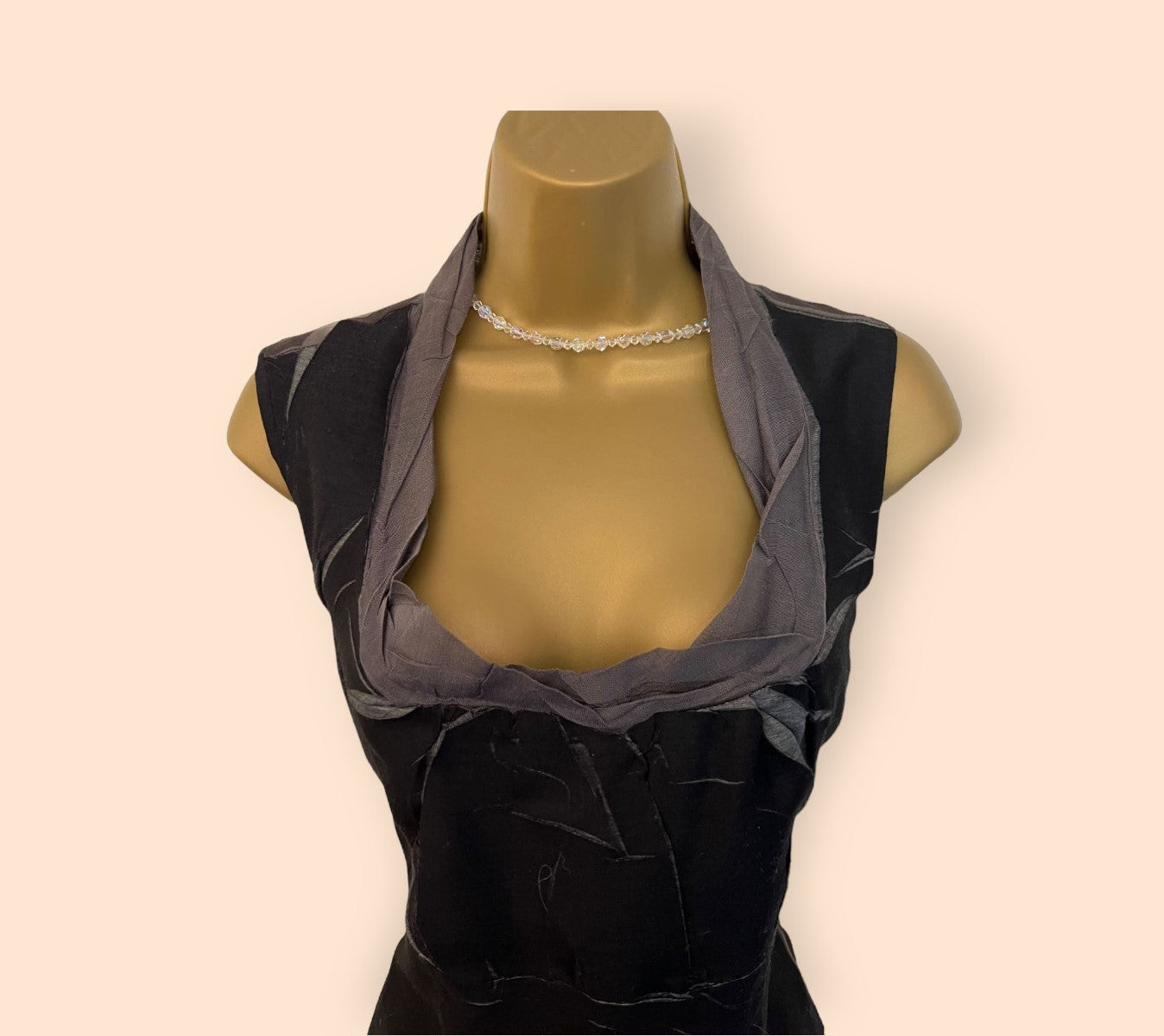 Siste's Womens Black & Grey Sleeveless Vest Top UK 10 US 6 EU 38 Timeless Fashions
