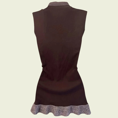 Siste's Womens Black & Grey Sleeveless Vest Top UK 10 US 6 EU 38 - Timelessfashions