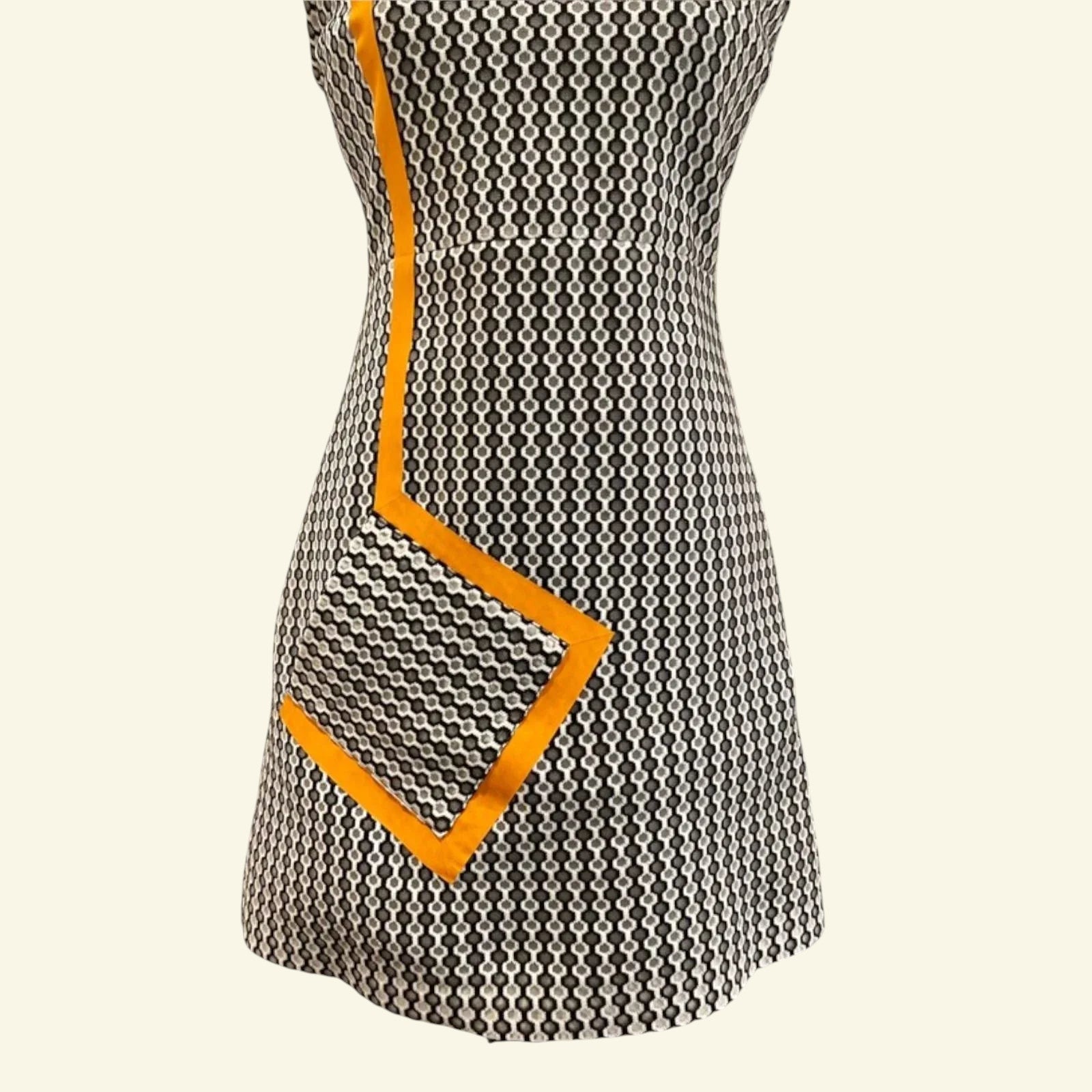MSGM Milano Black & White Geometric Sleeveless Mini Dress IT 42 UK 10 US 6 EU 38 - Timelessfashions
