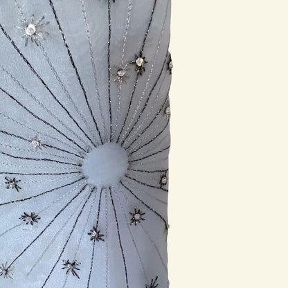 Zapa Ice Blue Organza Embroidered Summer Pencil Skirt UK 8/10 US 4/6 EU 36/38 - Timelessfashions