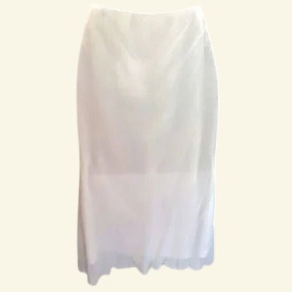 Valentino Jeans Women's White & Black Floral Chiffon Skirt UK 10 EU 38 US 8 IT 42 - Timelessfashions