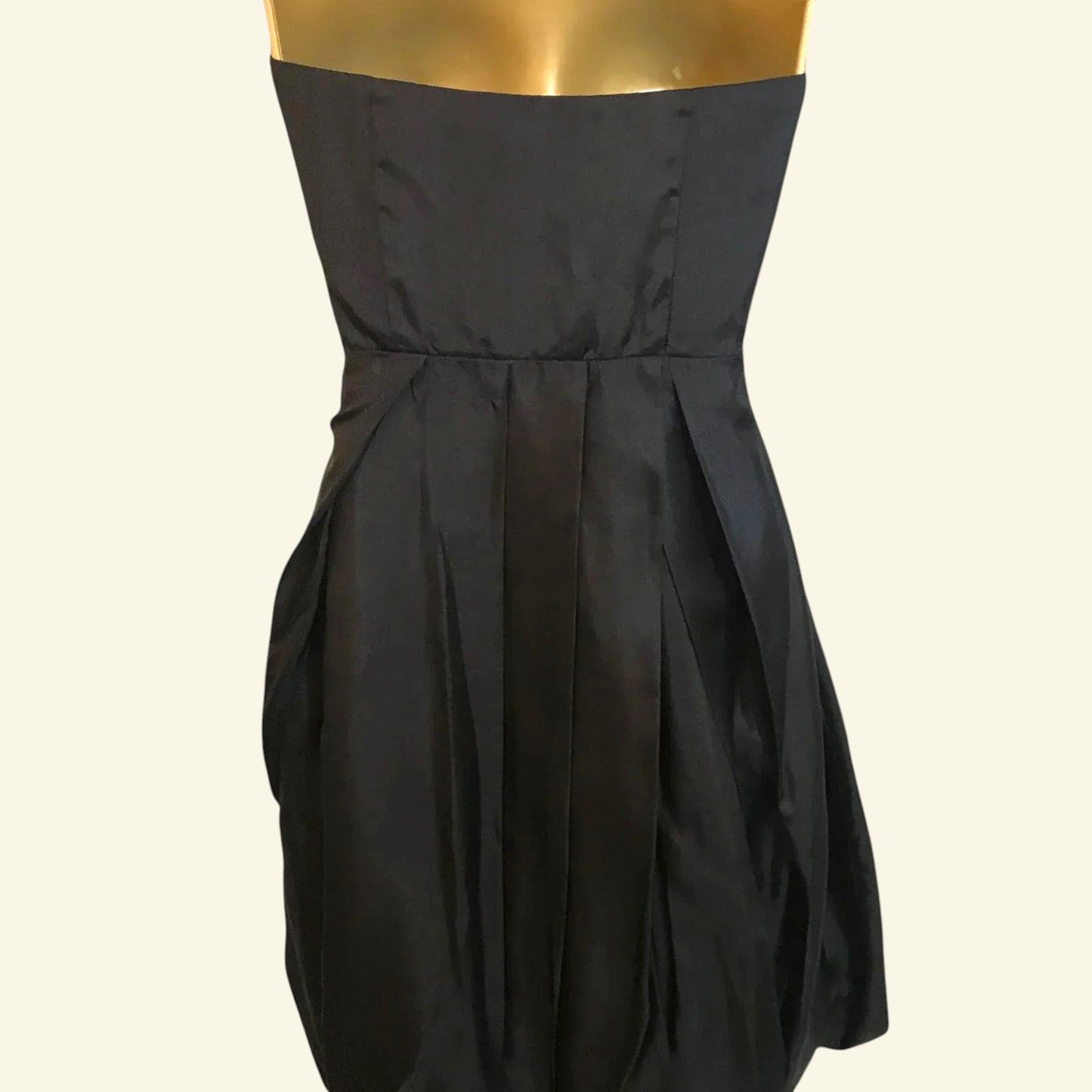 GIVe Black Silk & Sequin Bubble Cocktail Dress UK 8 US 4 EU 36 - Timelessfashions