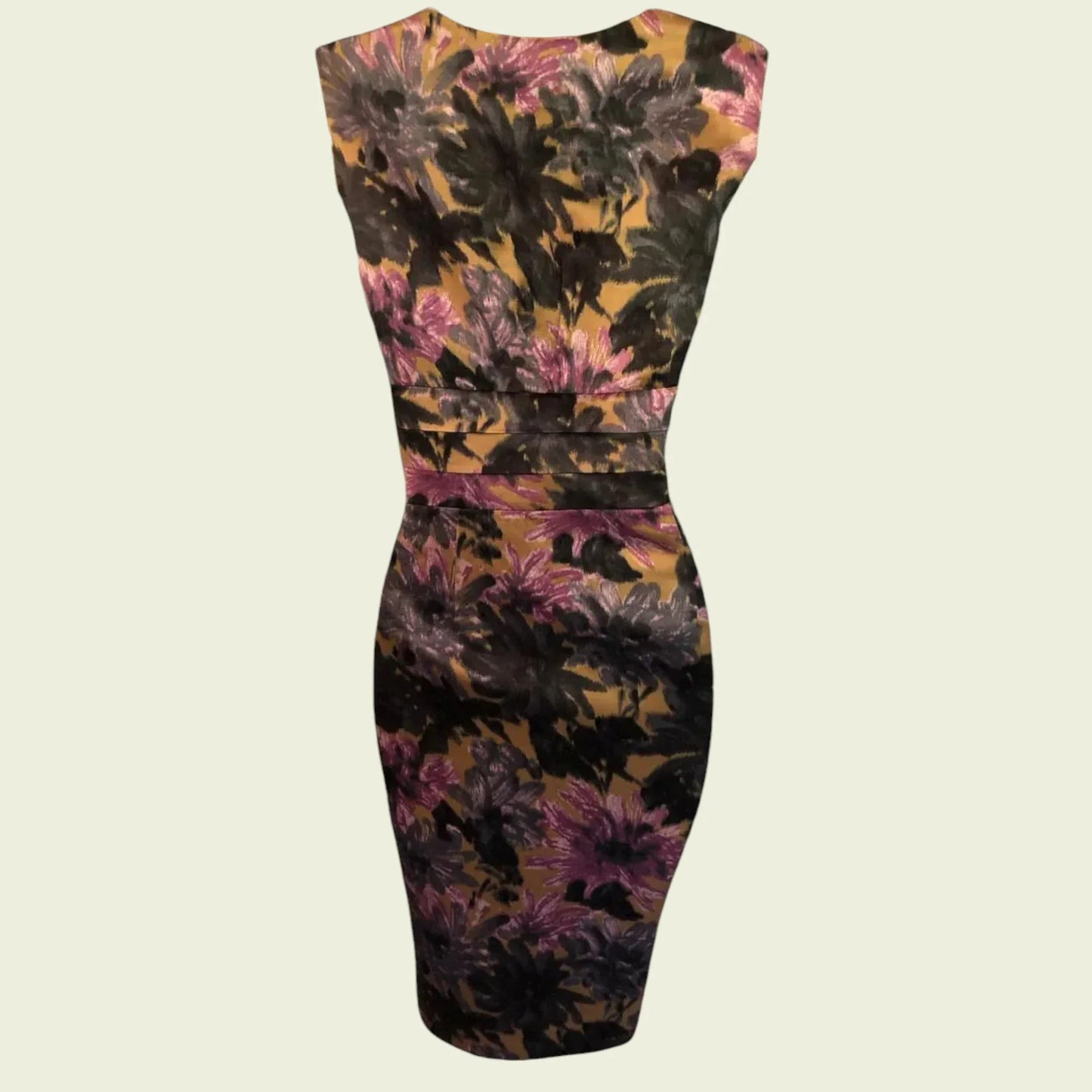 L.K. Bennett Multicoloured Floral Silk Blend Pencil Dress UK 10 US 6 EU 38 - Timelessfashions