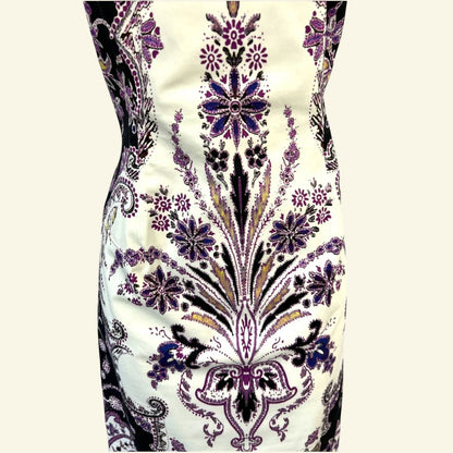 Phase Eight MultiColoured Paisley Stretch Bodycon Dress UK 10 US 6 EU 38 - Timelessfashions
