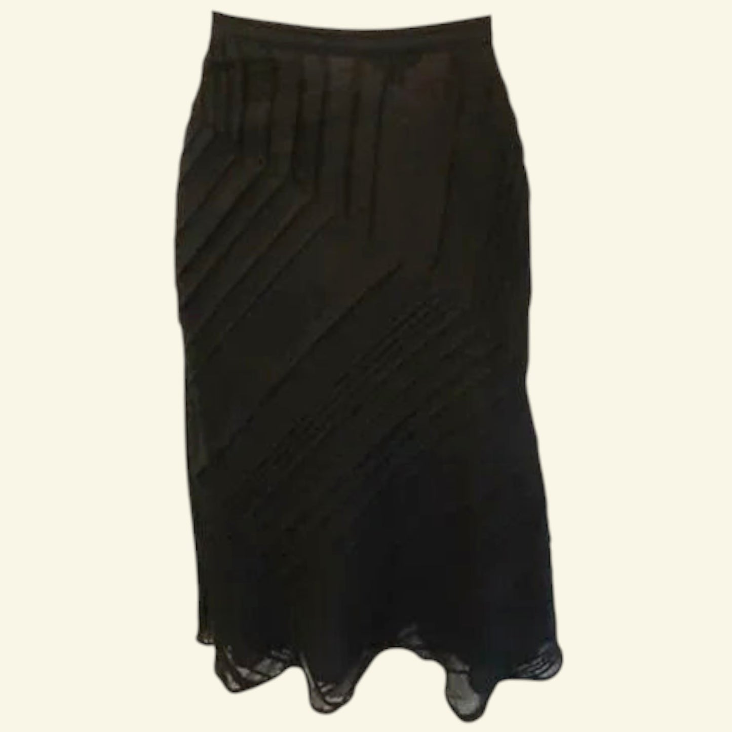Coast Black Panelled Floaty Chiffon Skirt UK 10 US 6 EU 38 - Timelessfashions