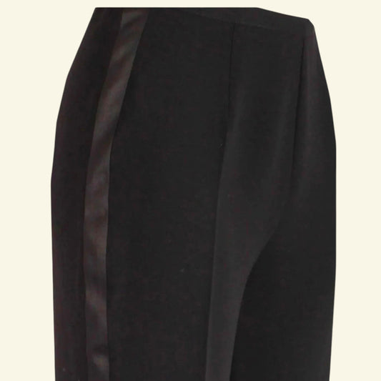 Michaela Louisa Black Tuxedo Evening Trousers UK 12 US 8 EU 40 - Timelessfashions