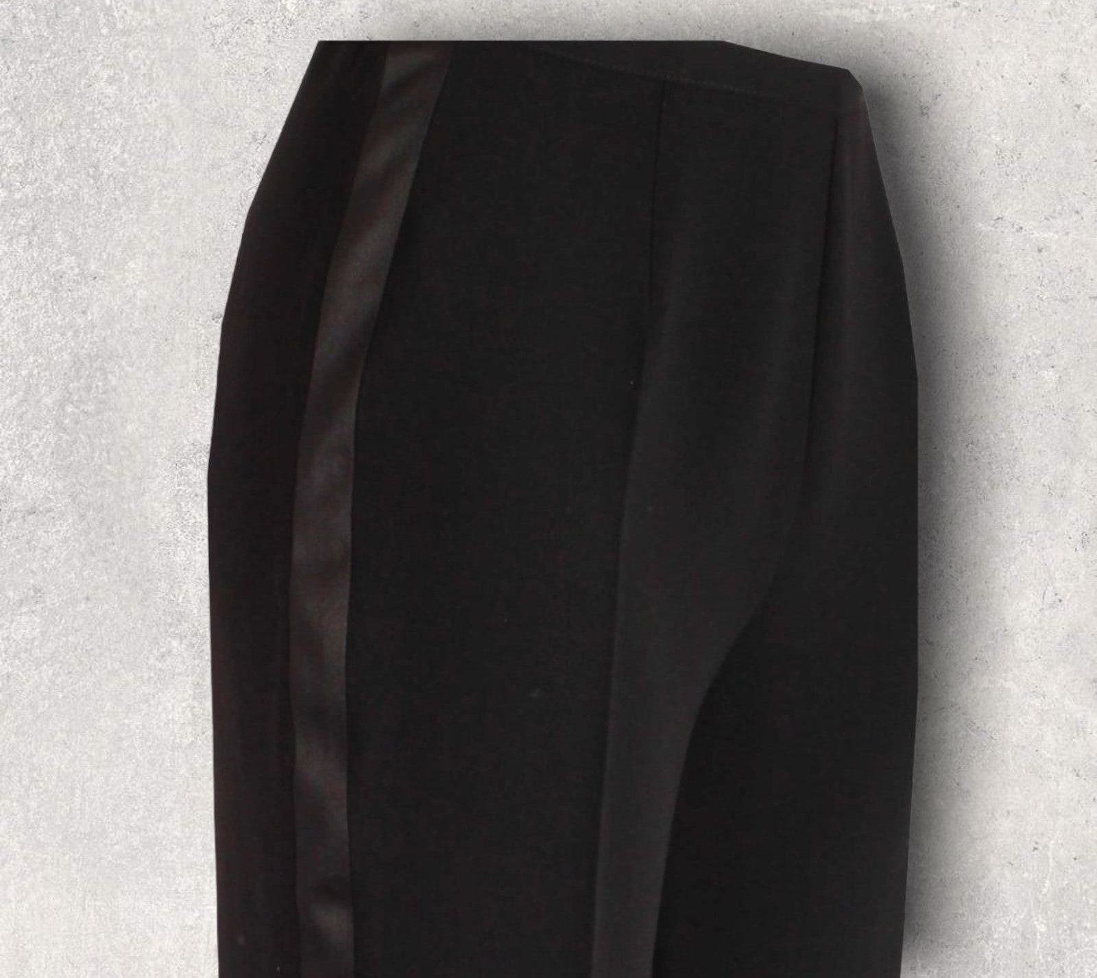 Michaela Louisa Black Tuxedo Evening Trousers UK 12 US 8 EU 40 RRP £110 Timeless Fashions