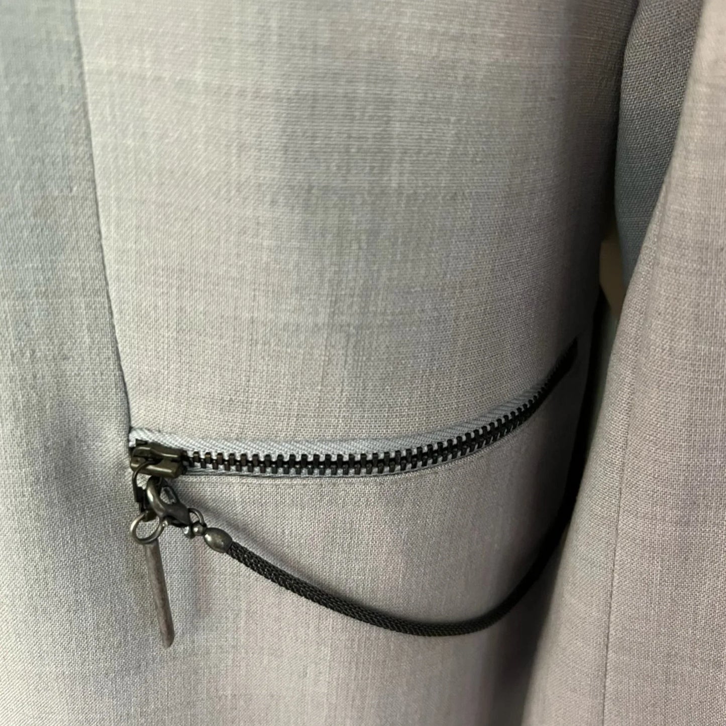 Gina B by Heidemann Vintage Dove Grey Virgin Wool Blend Jacket UK 16 US 12 EU 44 - Timelessfashions