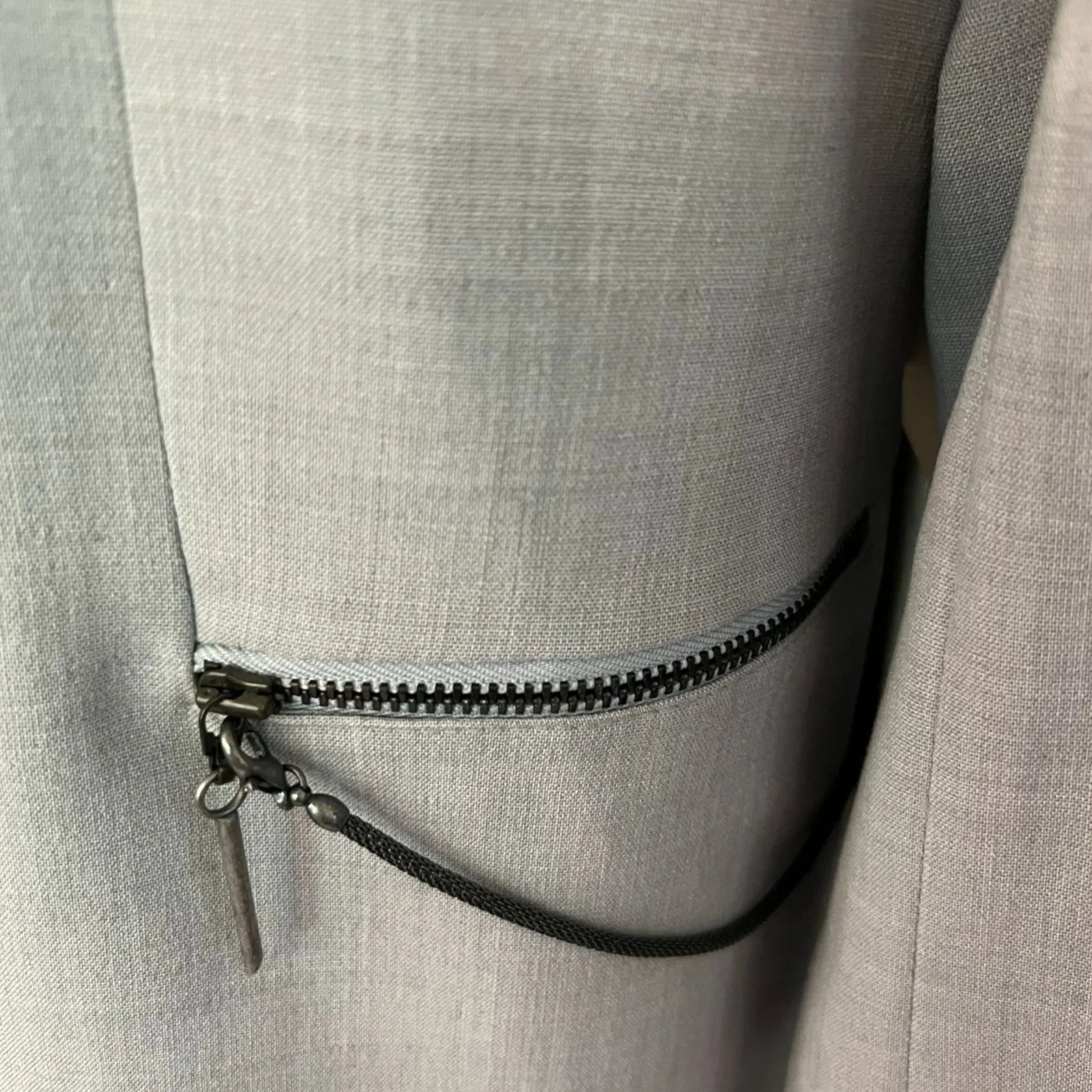 Gina B by Heidemann Vintage Dove Grey Virgin Wool Blend Jacket UK 16 US 12 EU 44 - Timelessfashions