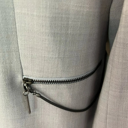 Gina B by Heidemann Vintage Dove Grey Virgin Wool Blend Jacket UK 16 US 12 EU 44 - Timelessfashions