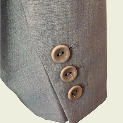 Gina B by Heidemann Vintage Dove Grey Virgin Wool Blend Jacket UK 16 US 12 EU 44 - Timelessfashions