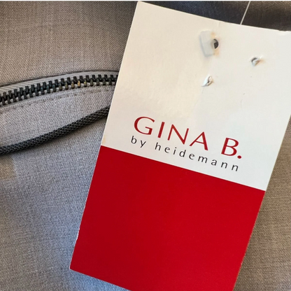 Gina B by Heidemann Vintage Dove Grey Virgin Wool Blend Jacket UK 16 US 12 EU 44 - Timelessfashions