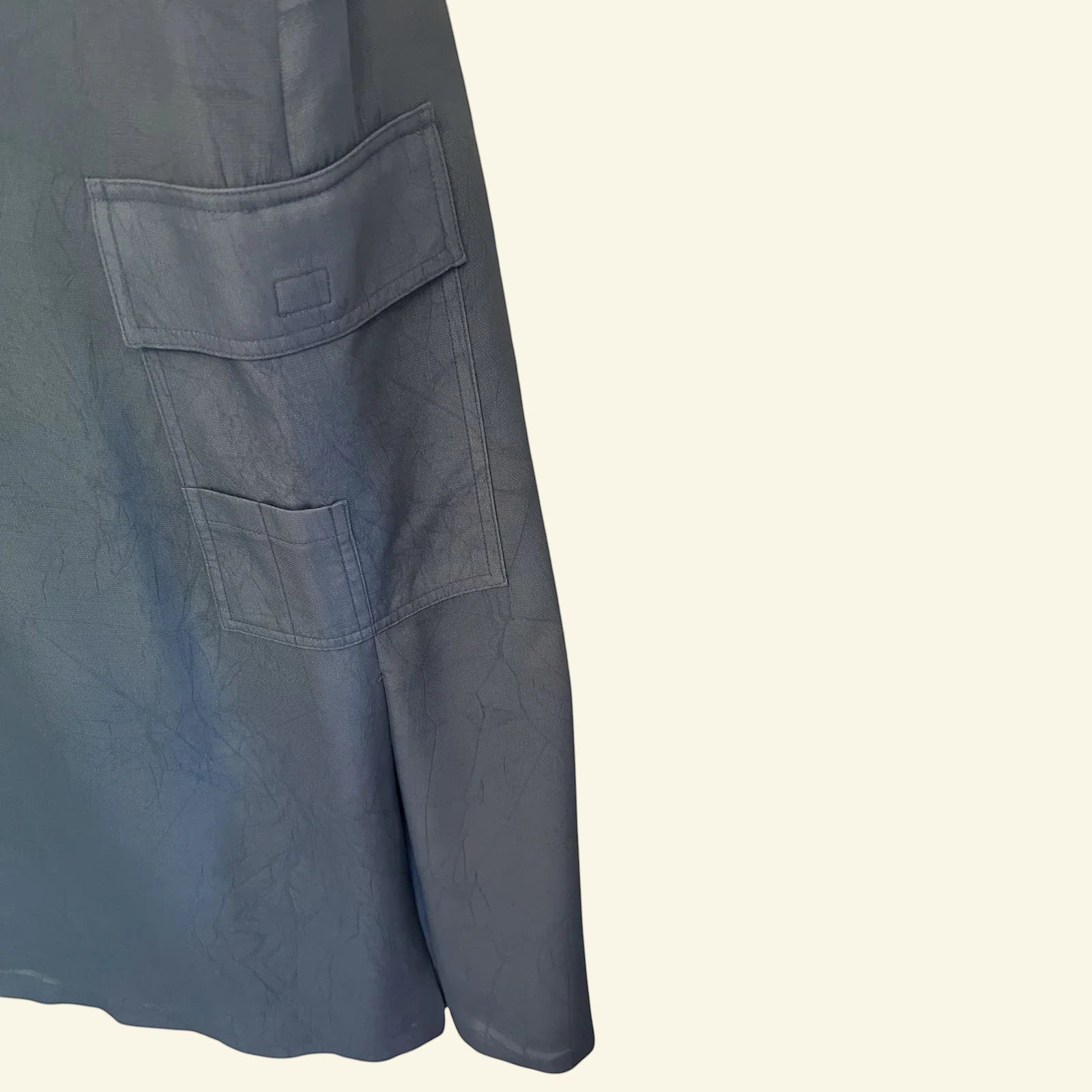 Serge Dana Womens Dove Blue Crepe Long Pencil Skirt UK 10 US 6 EU 38 - Timelessfashions