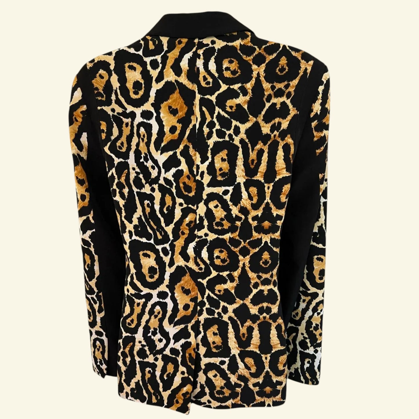 LIMITED EDITION Black Animal Print Open Jacket UK 10 US 6 EU 38 - Timelessfashions