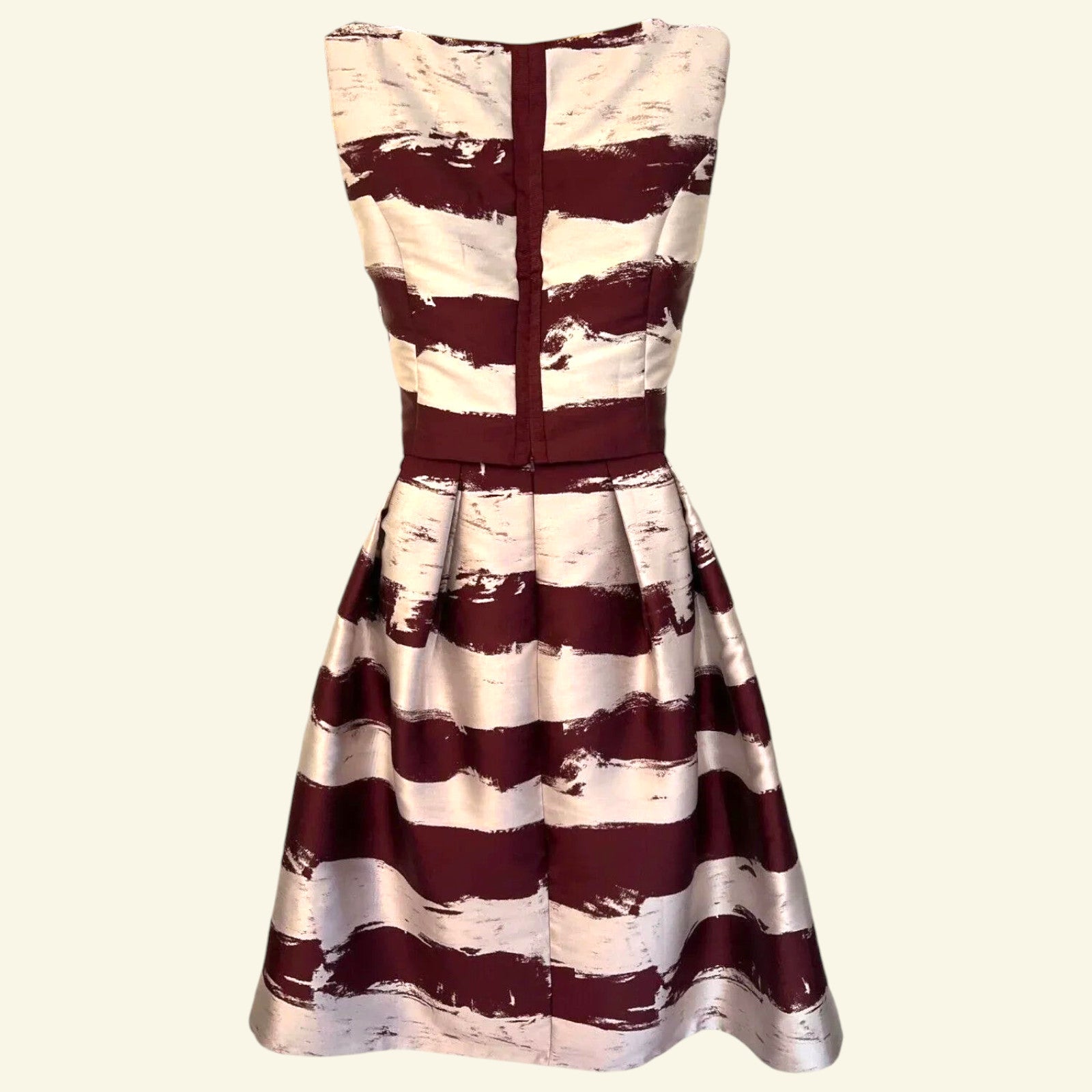 Phase Eight Burgundy & Metallic Silver Skirt & Top UK 14 US 10 EU 42 - Timelessfashions
