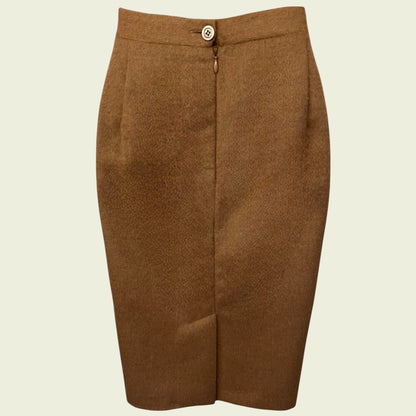 Brown skirt on a beige background