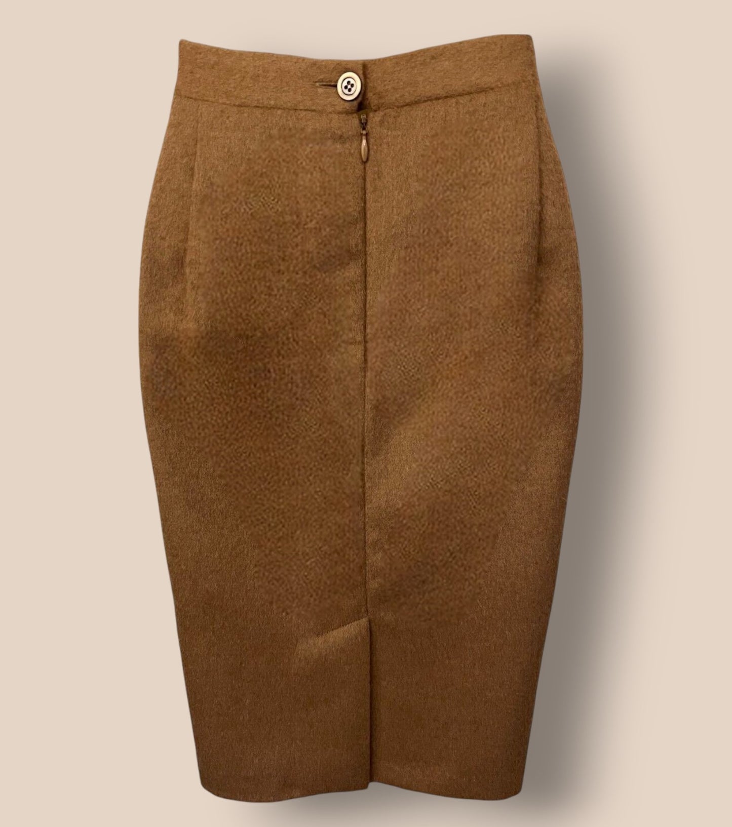 Antonio D'errico Womens Camel Hair Pencil Skirt EU 42 US 10 UK 14 Timeless Fashions