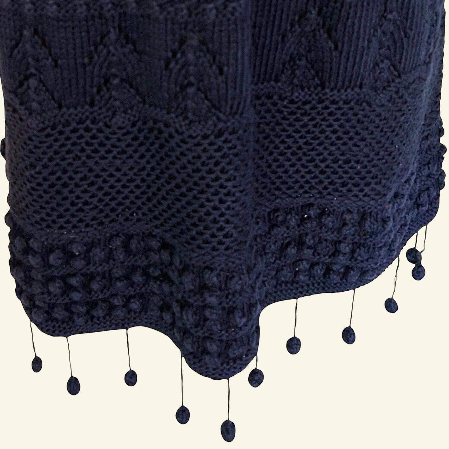 Pashtie by Alphaka Vintage Navy Heavy Knit Jumper UK 14 US 10 EU 42 - Timelessfashions