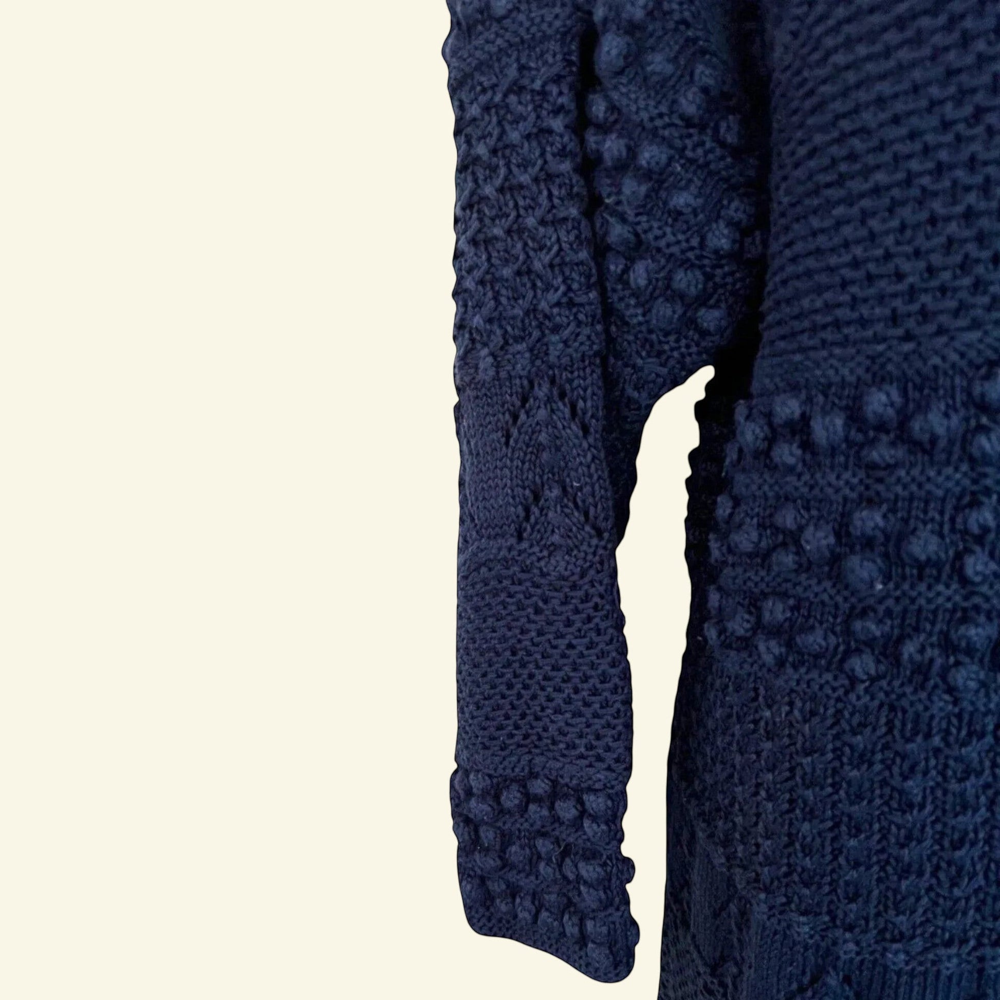 Pashtie by Alphaka Vintage Navy Heavy Knit Jumper UK 14 US 10 EU 42 - Timelessfashions