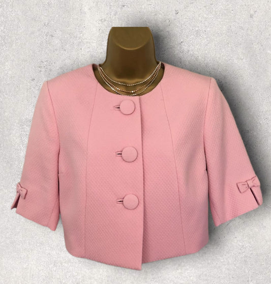 Libra Baby Pink Short Occasion Jacket UK 14 US 10 EU 42 RRP £159 Timeless Fashions