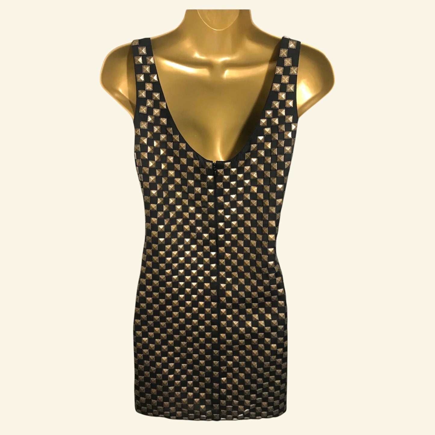 Boutique by Jaeger Women's Black Bronze Embellished Mini Dress UK 10 US 6 EU 38 - Timelessfashions
